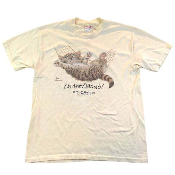 Kitten St. Croix Virgin Islands T-Shirt Do Not Disturb Med - Picture 1 of 3